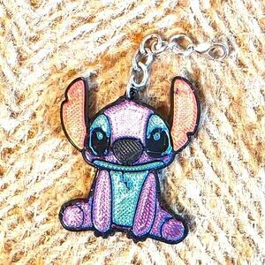 Handmade Disney Stitch Multi-Shifting Silk Tri-Color 3D Printed Keychain